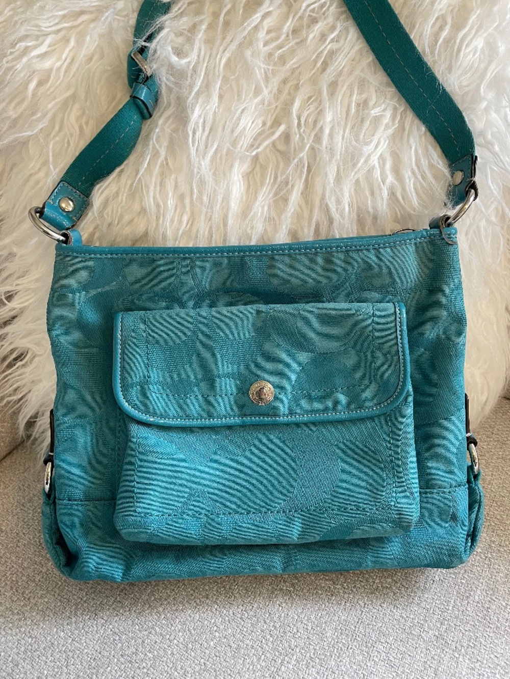 Coach Y2K Turquoise Crossbody Bag